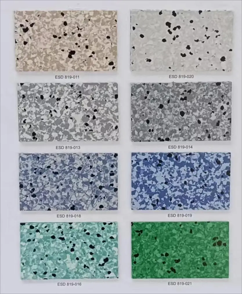 Reliable Supplier Anti Static Laminate - 20m length Anti-static homogeneous vinyl flooring roll  – Linsu