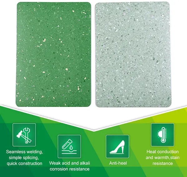 Heterogeneous vinyl floor